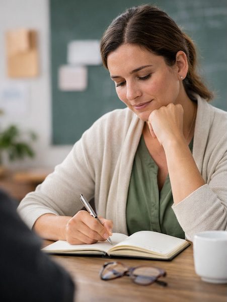 Lehrerin bei Persönlichkeitsentwicklung für den Unterricht