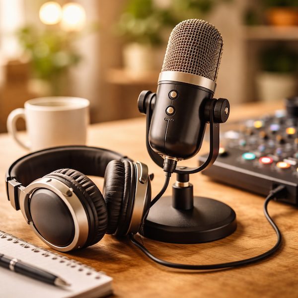 Podcast über das Selbstreflexion Buch für Lehrer – Mikrofonaufnahme