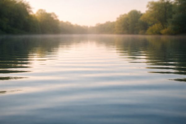Ruhige Wasseroberfläche – Symbol für Klarheit, Ruhe und innere Balance