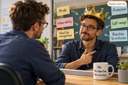 A teacher reflects on their self-image and their response to criticism
