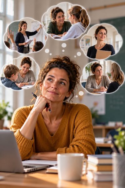 Kritik nicht persönlich nehmen als Lehrer:in – gelassener mit Kritik umgehen 2 Lehrerin reflektiert Kritik an ihrem eigenen Verhalten