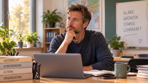 Lehrkraft sagt freundlich und bestimmt Nein